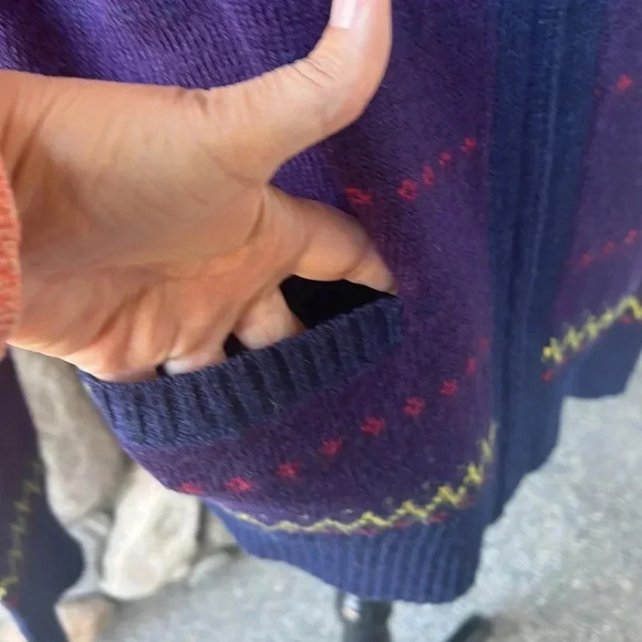 Rare*‎ Farah Vintage fair ice nordic cardigan wool Sweater - Picture 5 of 13